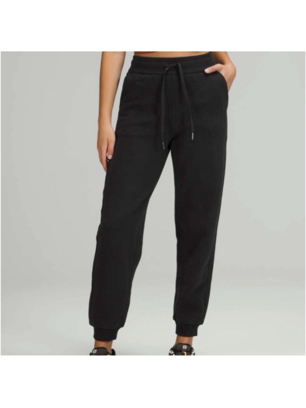 Lululemon Scuba Metallic High-Rise Jogger Black Womens Size 8 Athleisure Gym